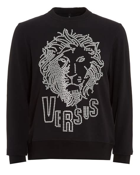 versus versace lion logo sweatshirt|Versus Versace Men's Lion Logo Sweatshirt .